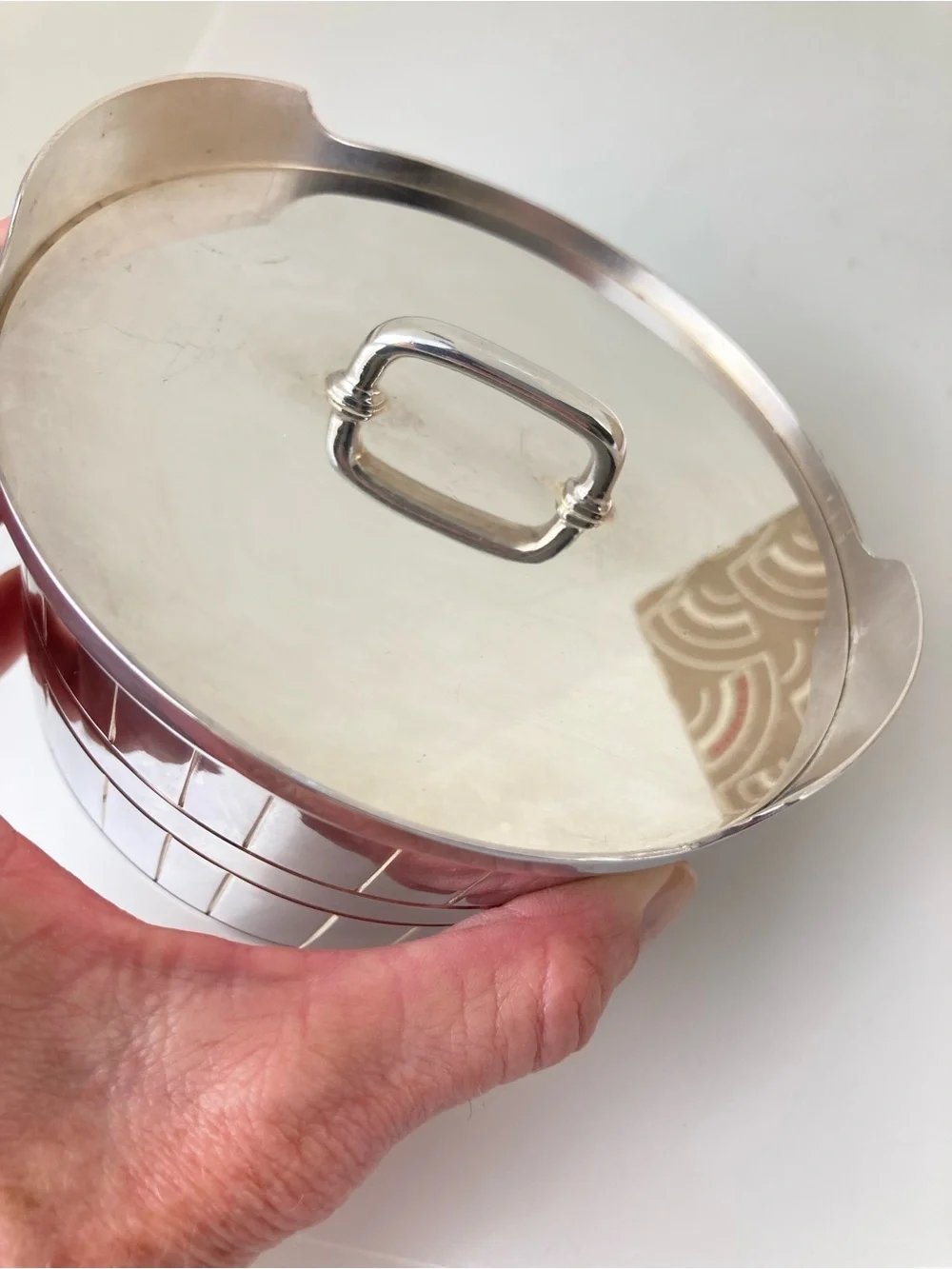 1950's Gorham EP YC348 Silverplate Lidded Butter Tub / Barrel / Bucket